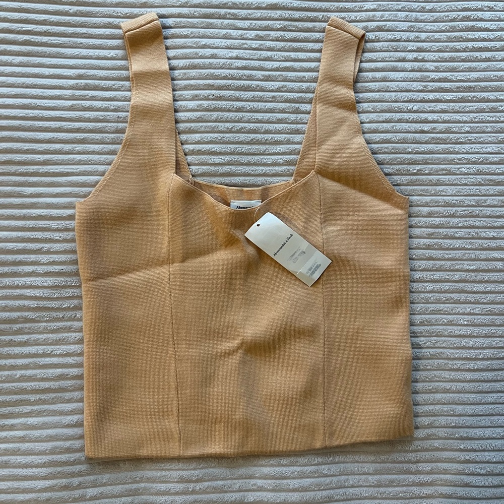 Abercrombie & Fitch Yellow Knit Tank Top